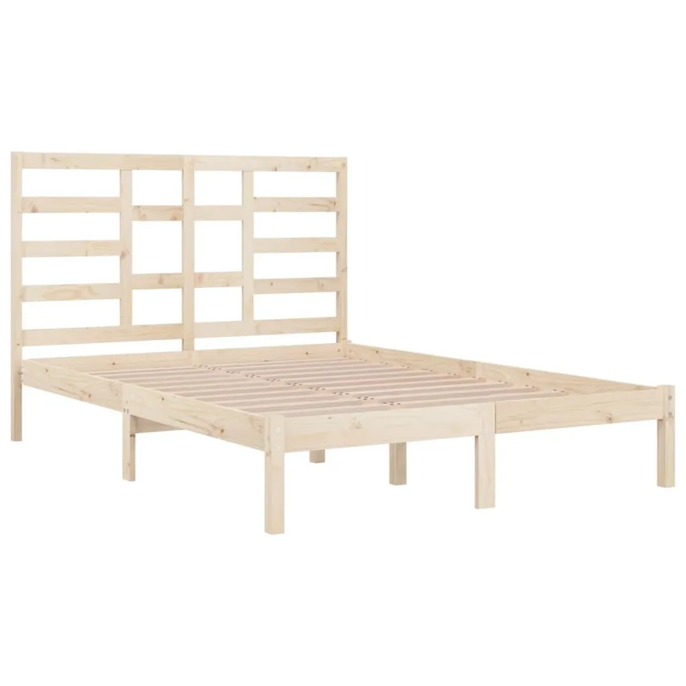 Estrutura de cama casal 135x190 cm madeira maciç