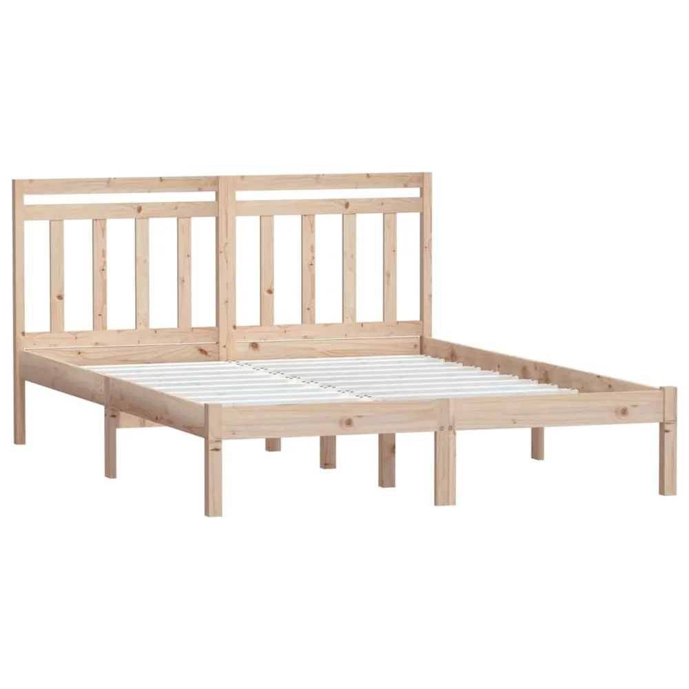 Estrutura de cama casal 135x190 cm madeira maciç