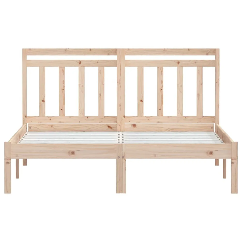 Estrutura de cama casal 135x190 cm madeira maciç