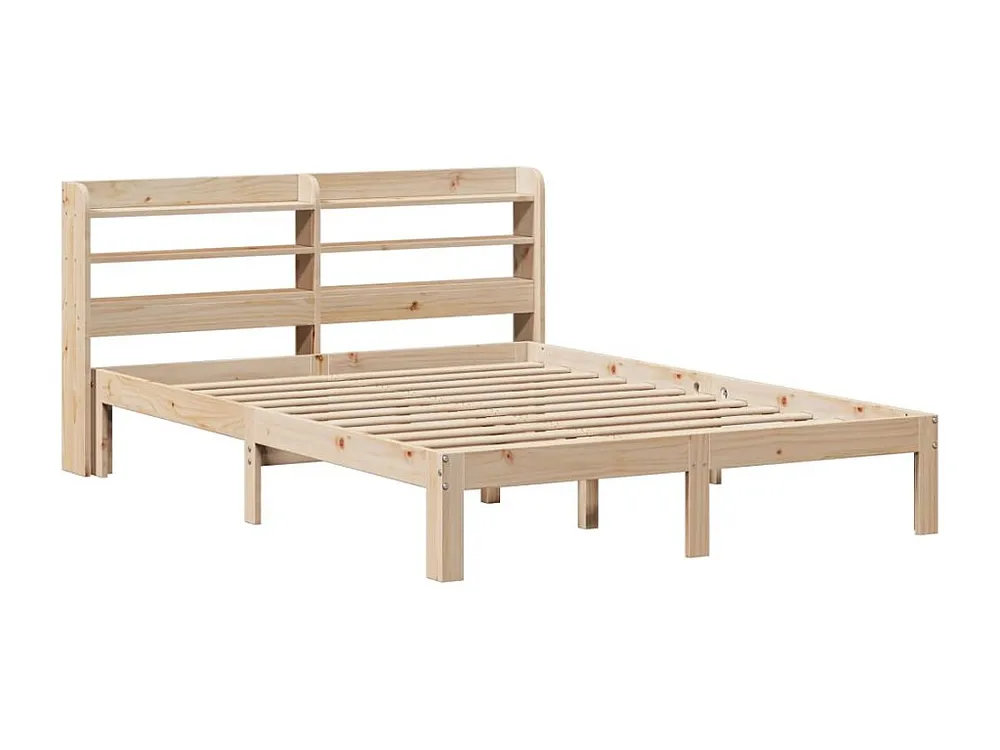 Estrutura cama com cabeceira 140x190 cm pinho maciço