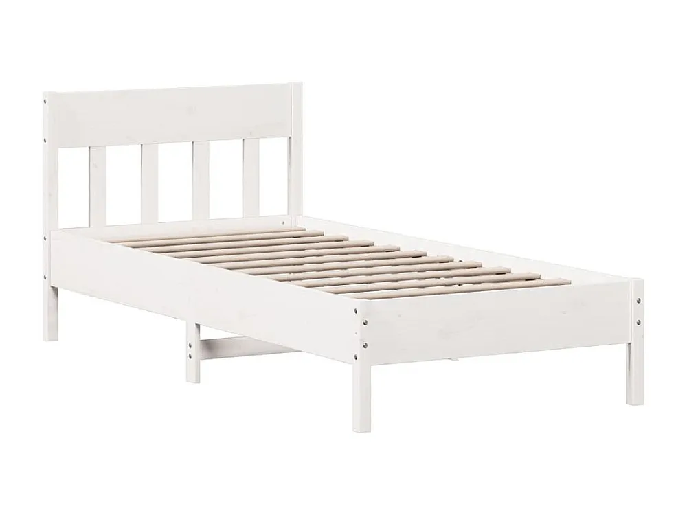 Estrutura cama com cabeceira 75x190 cm pinho maciço