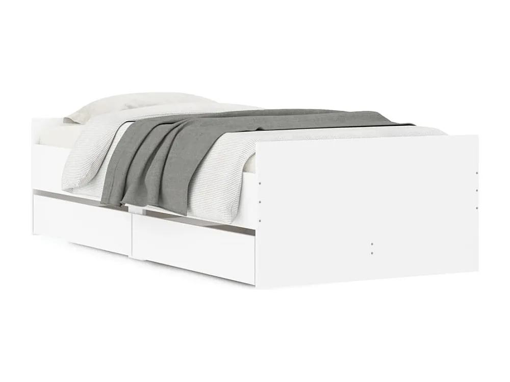 Estrutura de cama com gavetas 90x200 cm branco