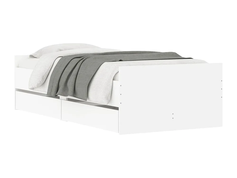Estrutura de cama com gavetas 90x200 cm branco