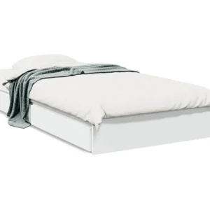 Estrutura de cama com gavetas 90x200 cm derivados madeira branco