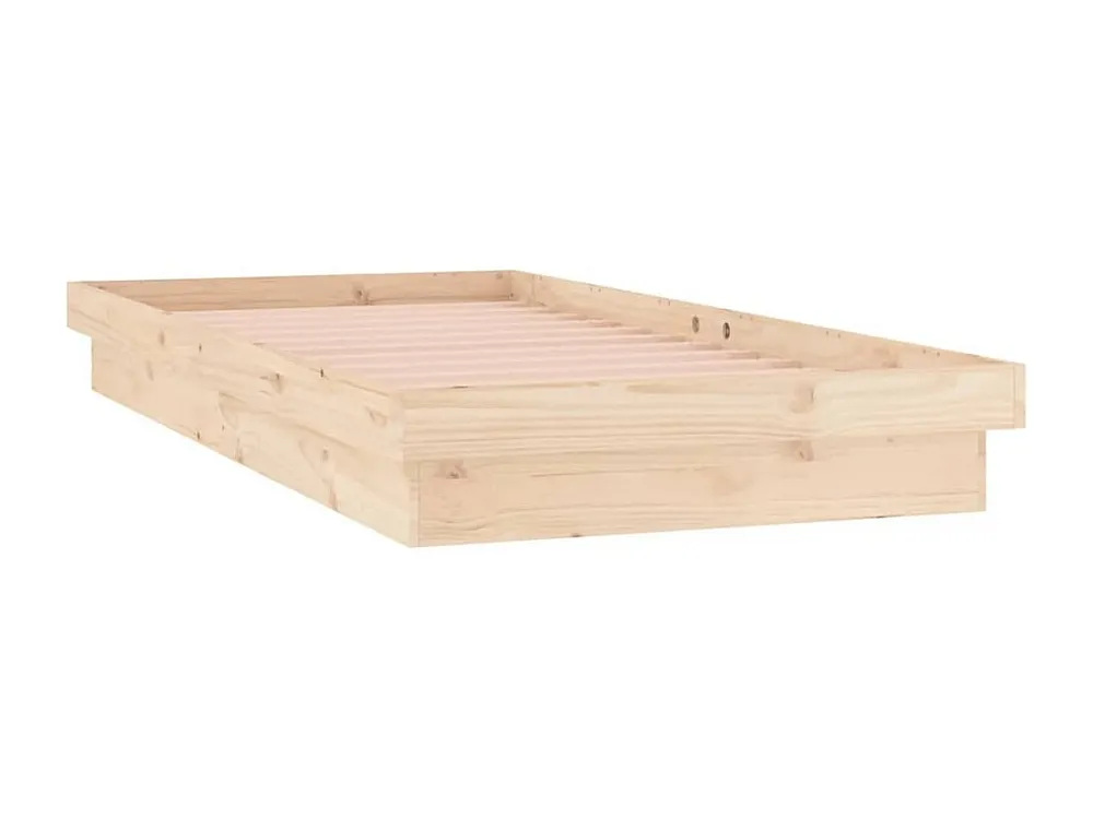 Estrutura de cama com luzes LED 90x200 cm madeira maciç