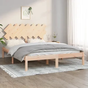 Estrutura de cama king 150x200 cm madeira maciç