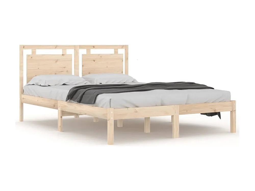 Estrutura de cama king 150x200 cm madeira maciç