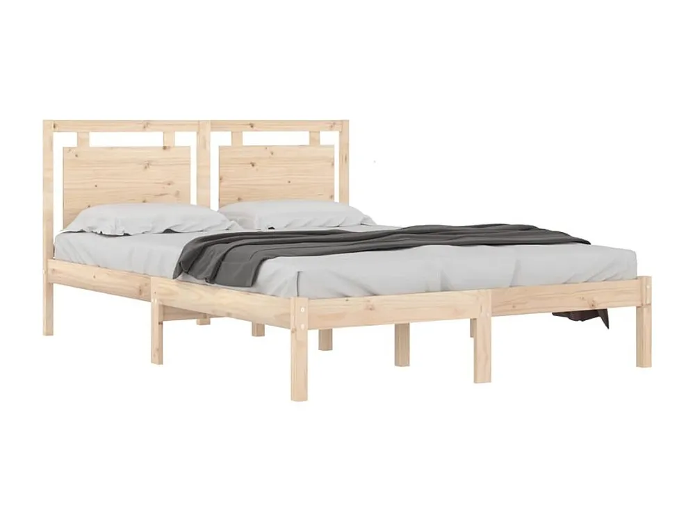 Estrutura de cama king 150x200 cm madeira maciç
