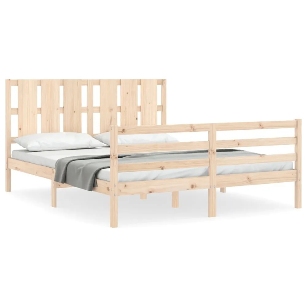 Estrutura de cama King Size com cabeceira madeira maciç