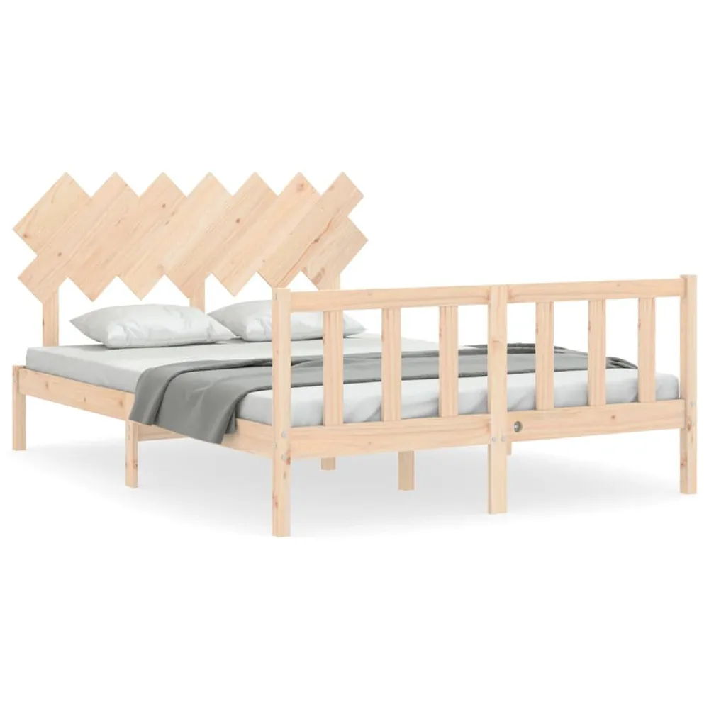 Estrutura de cama King Size com cabeceira madeira maciç