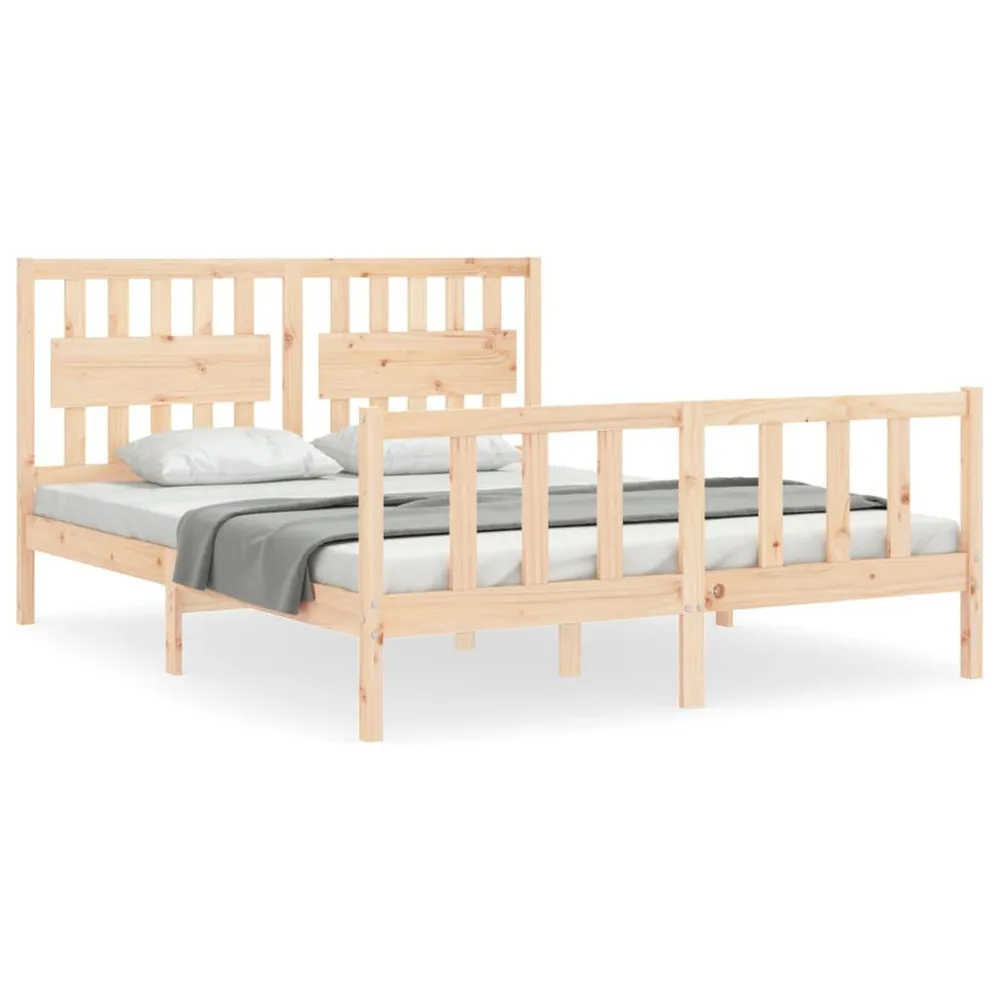 Estrutura de cama King Size com cabeceira madeira maciç