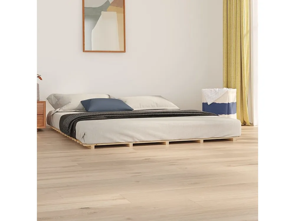 Estrutura de cama madeira de pinho maciç 180x200 cm