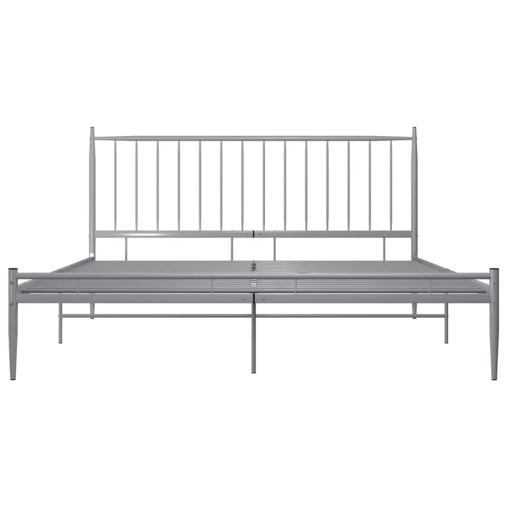 Estrutura de cama metálico 140x200 cm cinzento