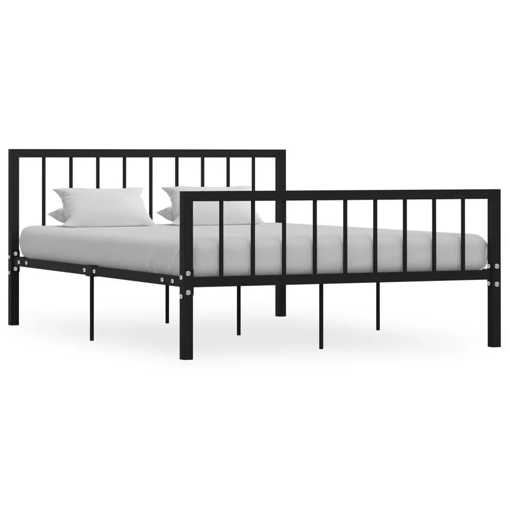 Estrutura de cama em metálico 140x200 cm preto