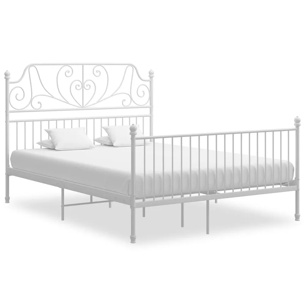 Estrutura de cama metálico 160x200 cm branco