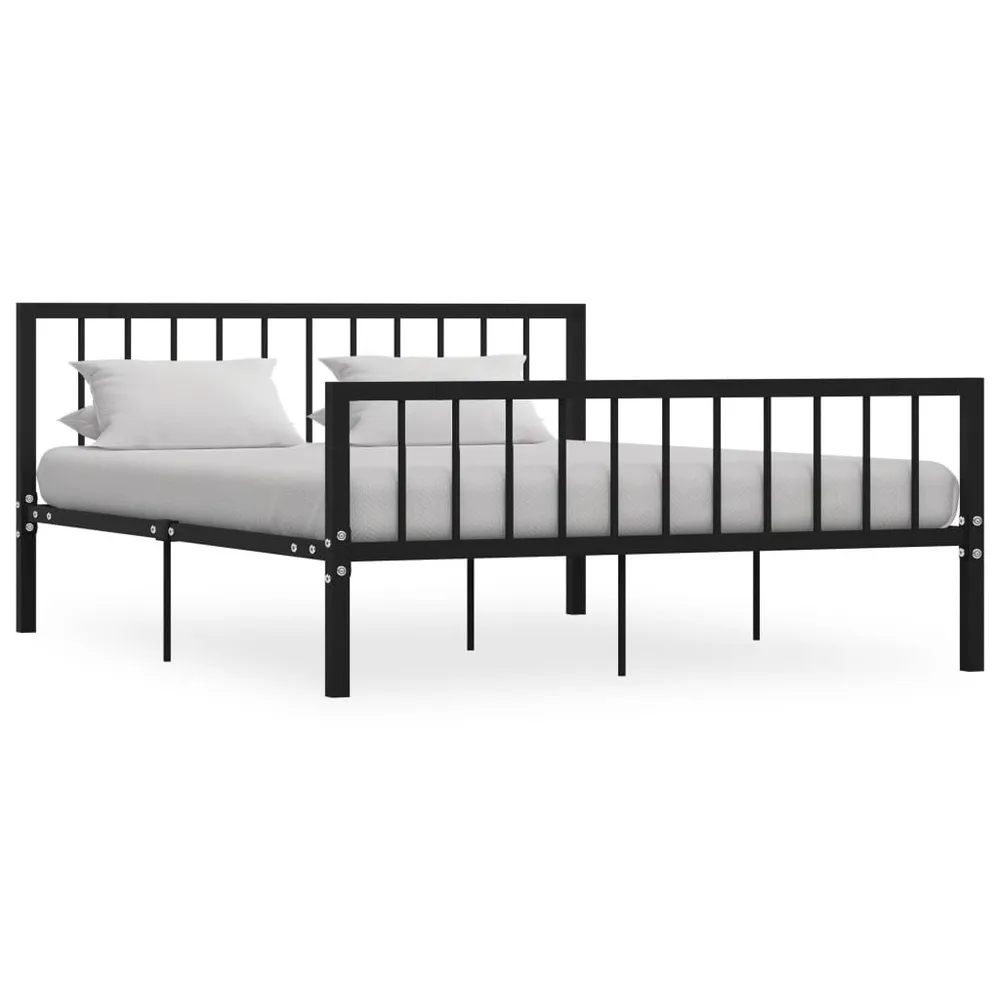 Estrutura de cama metálico 160x200 cm preto