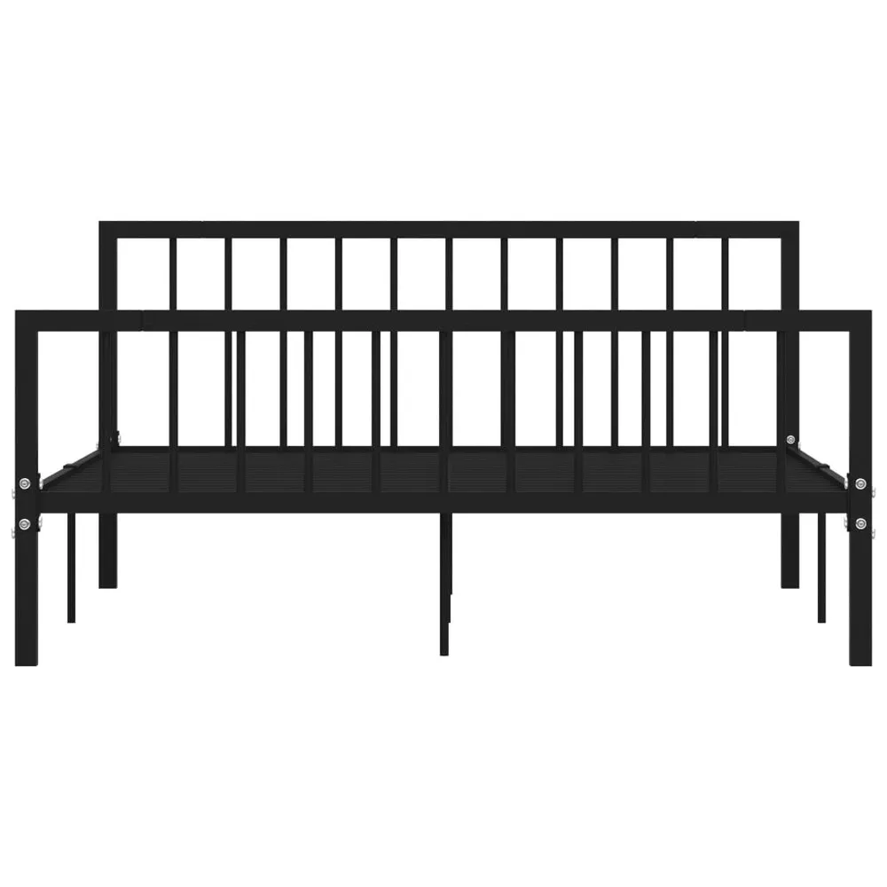 Estrutura de cama metálico 160x200 cm preto