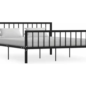 Estrutura de cama metálico 160x200 cm preto