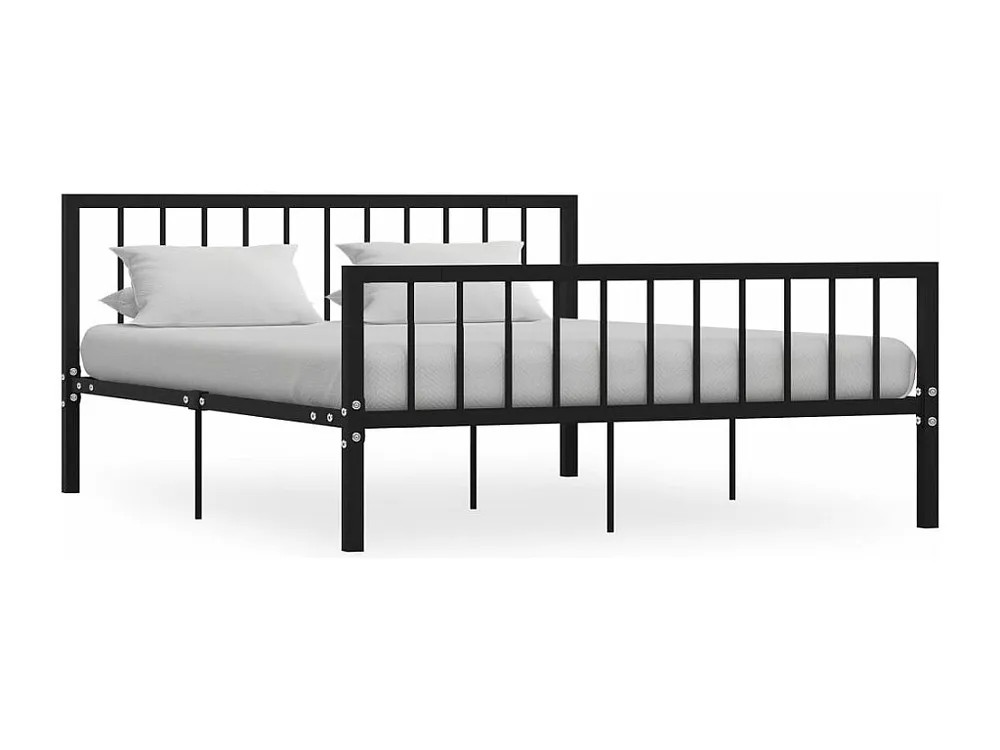 Estrutura de cama metálico 160x200 cm preto