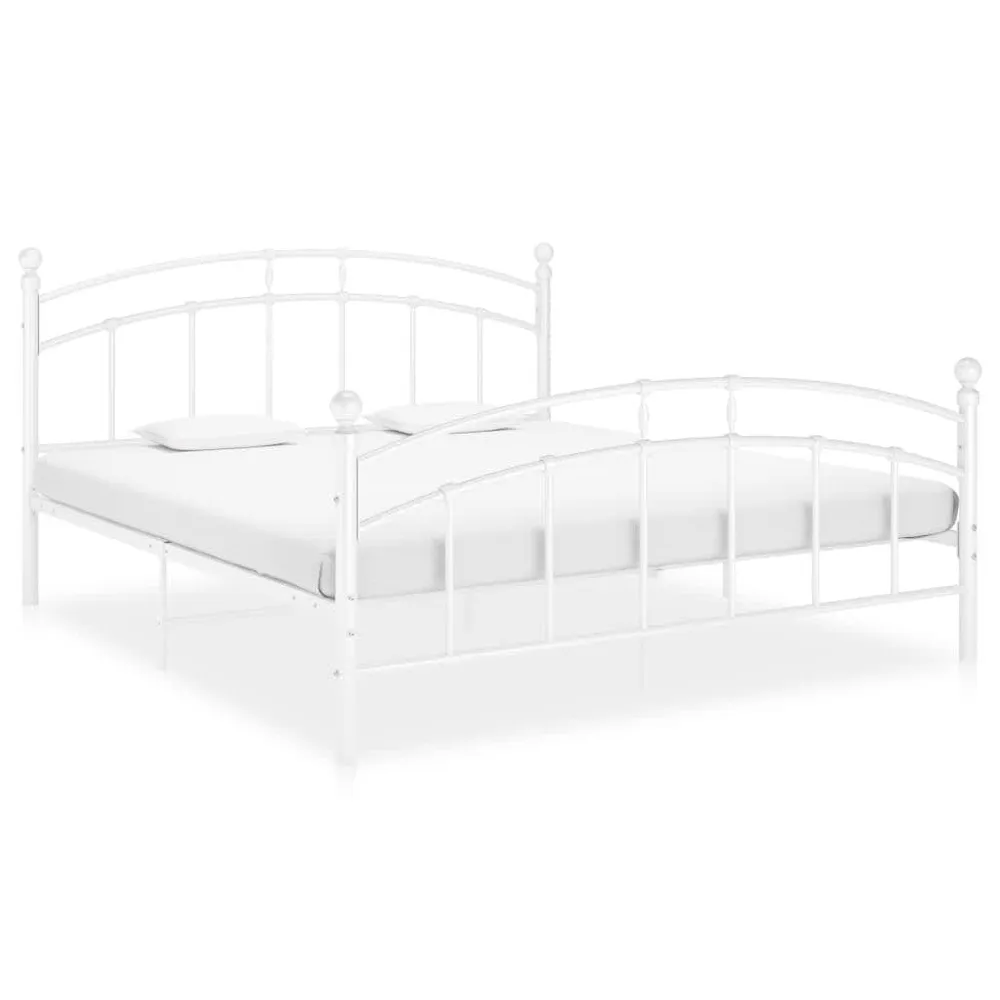 Estrutura de cama em metálico 180x200 cm branco