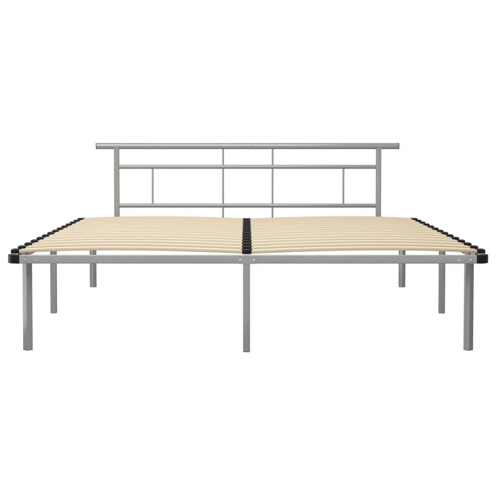 Estrutura de cama metálico 180x200 cm cinzento