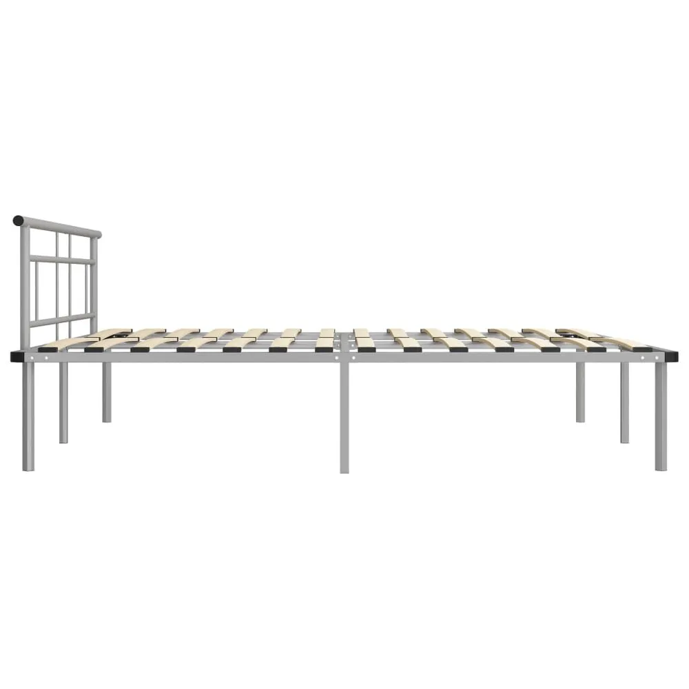 Estrutura de cama metálico 180x200 cm cinzento