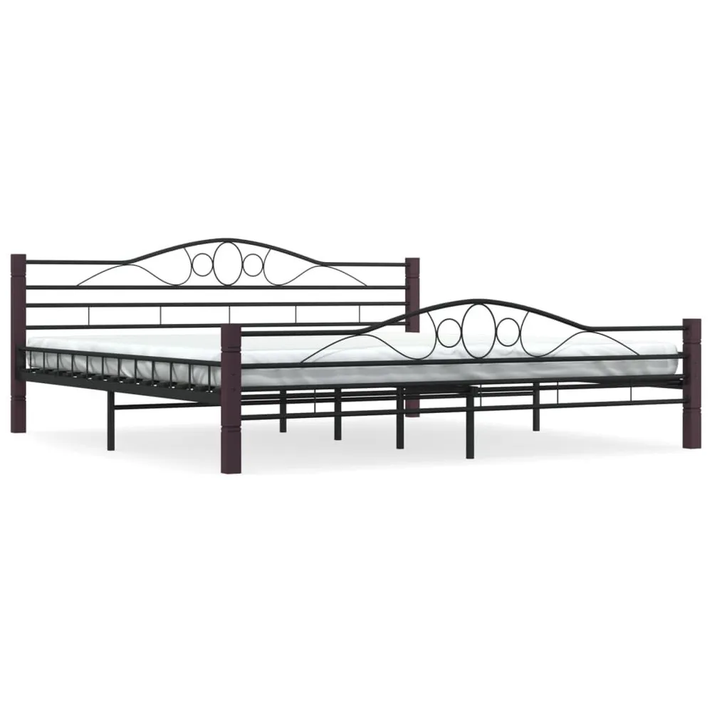 Estrutura de cama metálico 180x200 cm preto