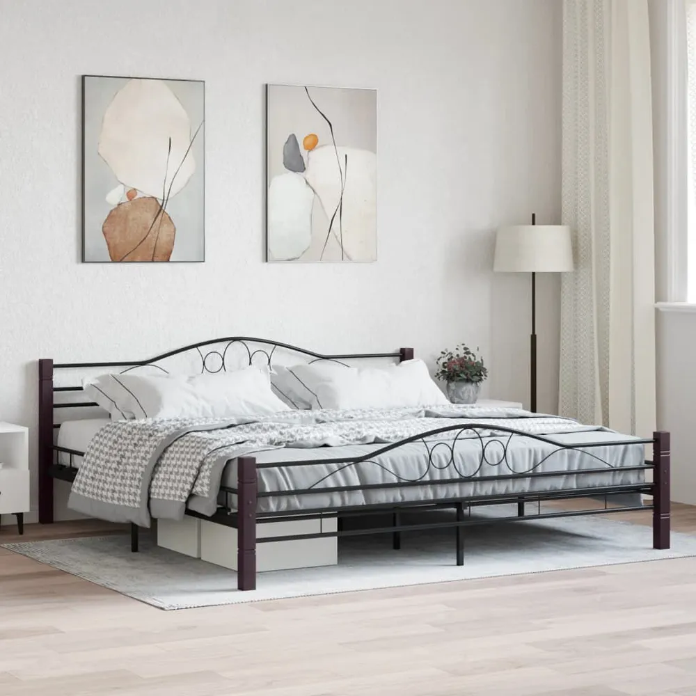 Estrutura de cama metálico 180x200 cm preto