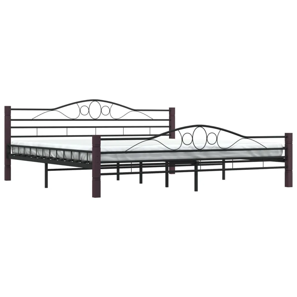 Estrutura de cama metálico 180x200 cm preto