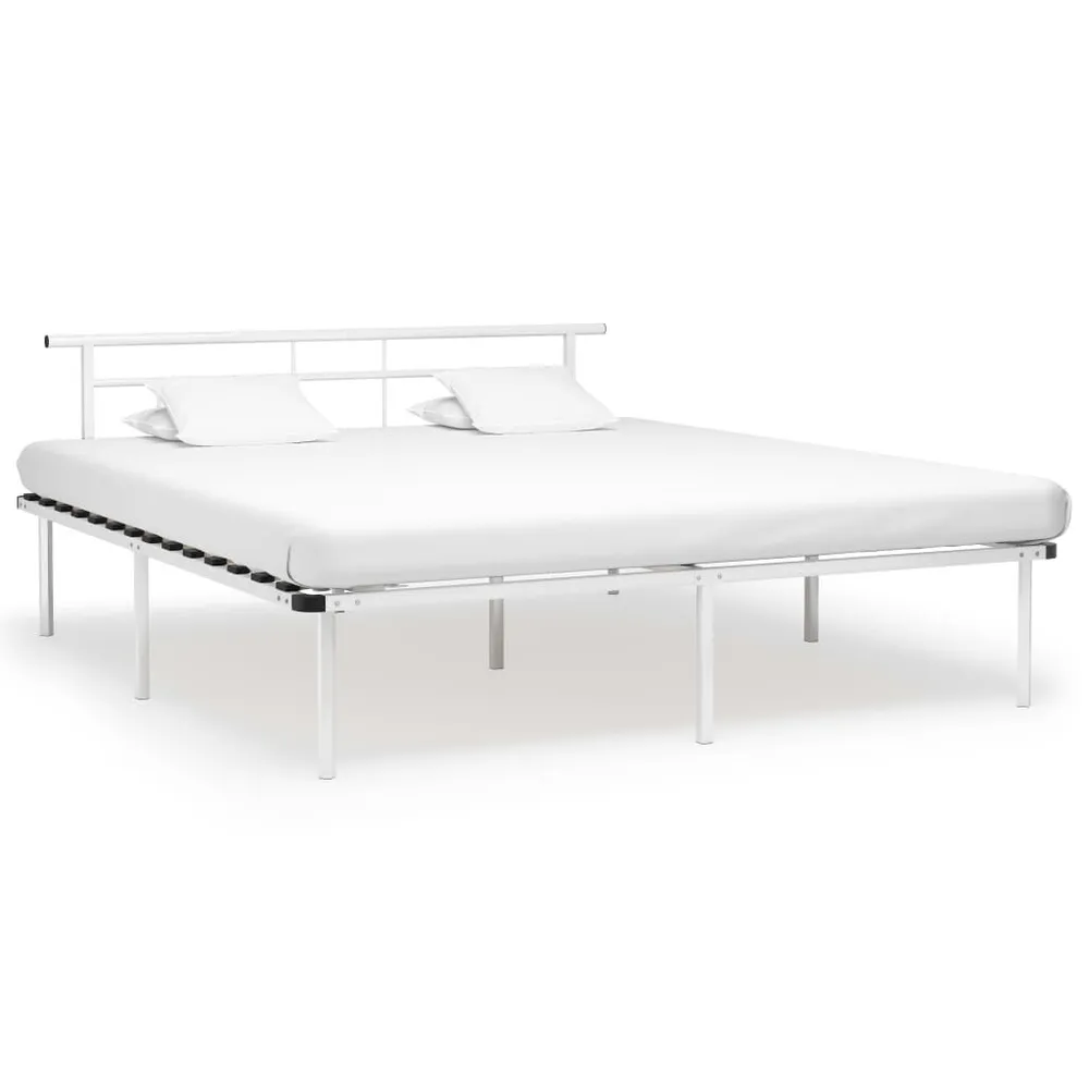 Estrutura de cama metálico 200x200 cm branco