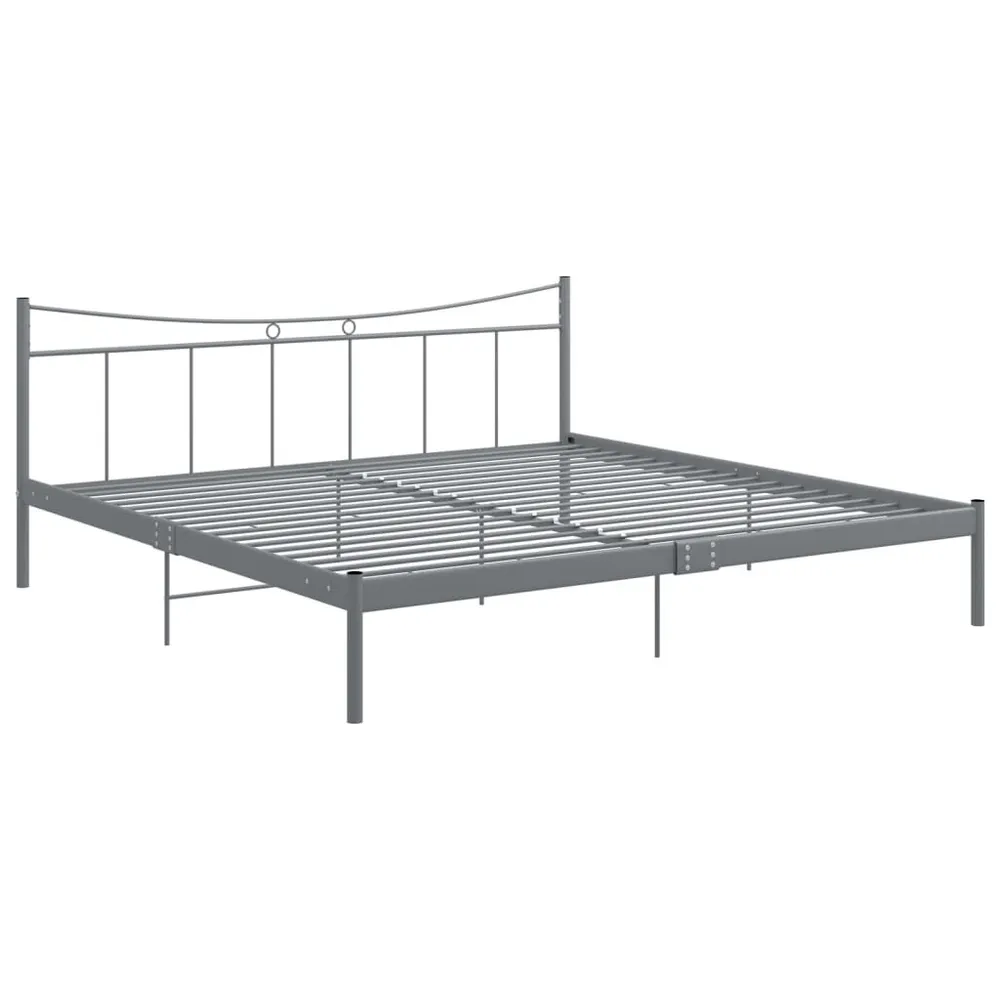 Estrutura de cama metálico 200x200 cm cinzento