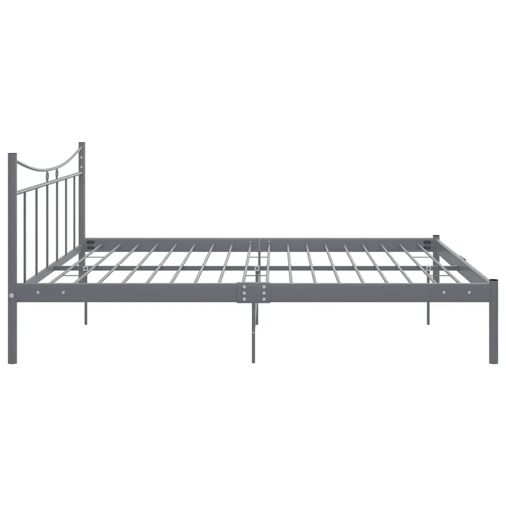Estrutura de cama metálico 200x200 cm cinzento
