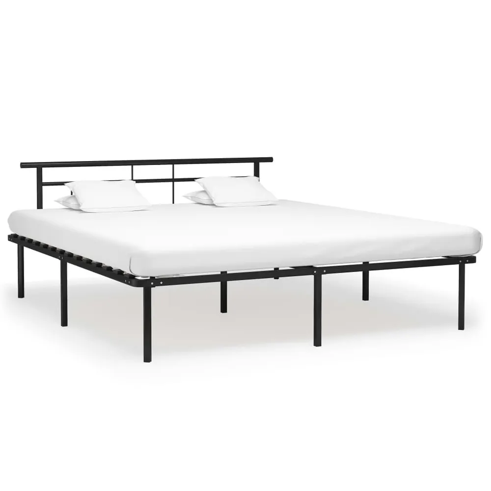 Estrutura de cama metálico 200x200 cm preto