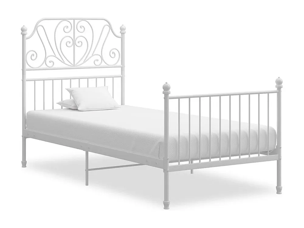 Estrutura de cama metálico 90x200 cm branco