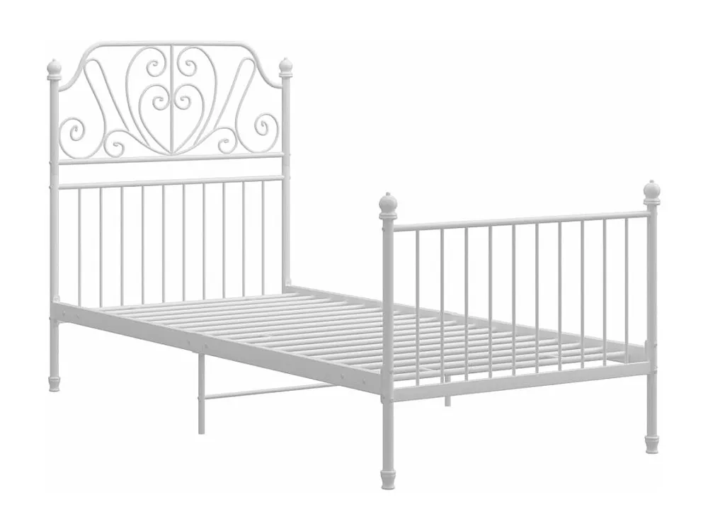 Estrutura de cama metálico 90x200 cm branco