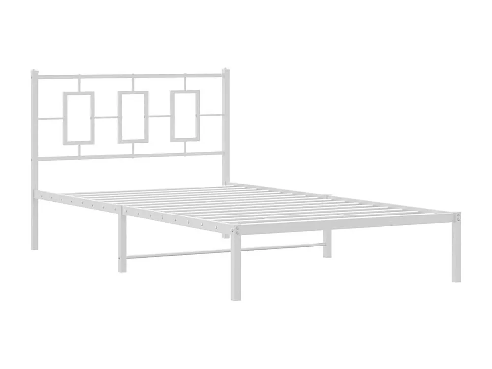 Estrutura de cama em metálico com cabeceira 107x203 cm branco