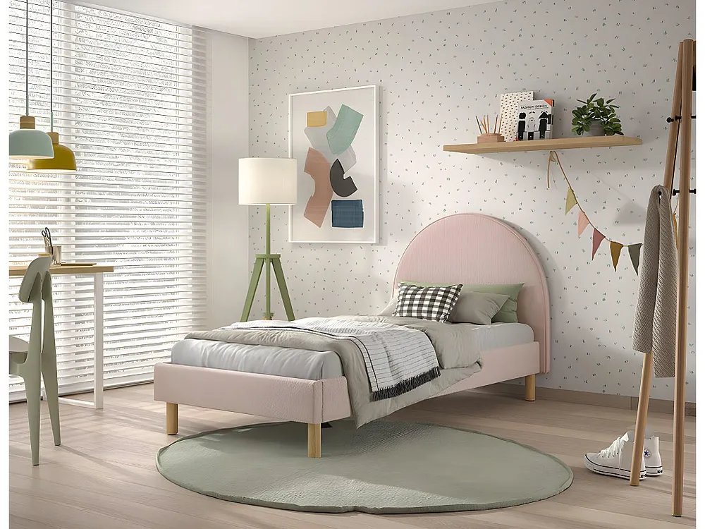 Estrutura cama MOON BF005 90x200 cm Rosa