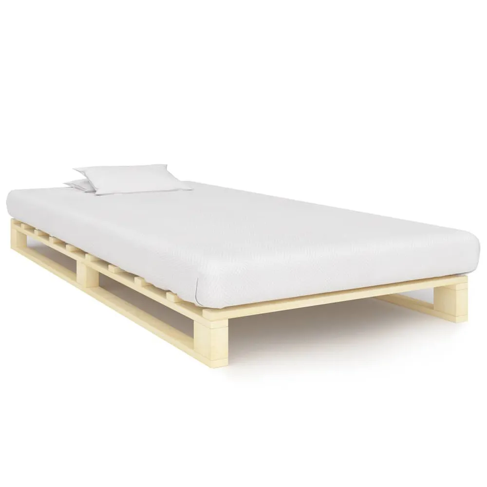 Estrutura de cama em paletes pinho maciço 100x200 cm