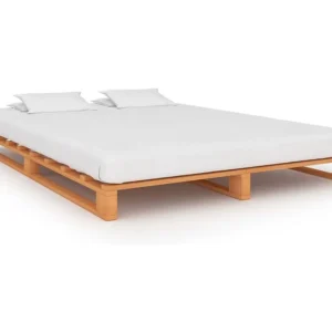 Estrutura de cama em paletes pinho maciço 160x200 cm