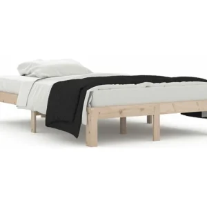 Estrutura de cama pequena casal UK 120x190 cm pinho maciço