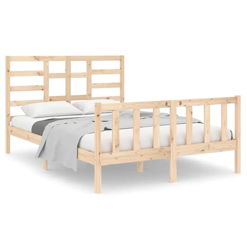 Estrutura de cama pequena casal 120x190 cm pinho maciço