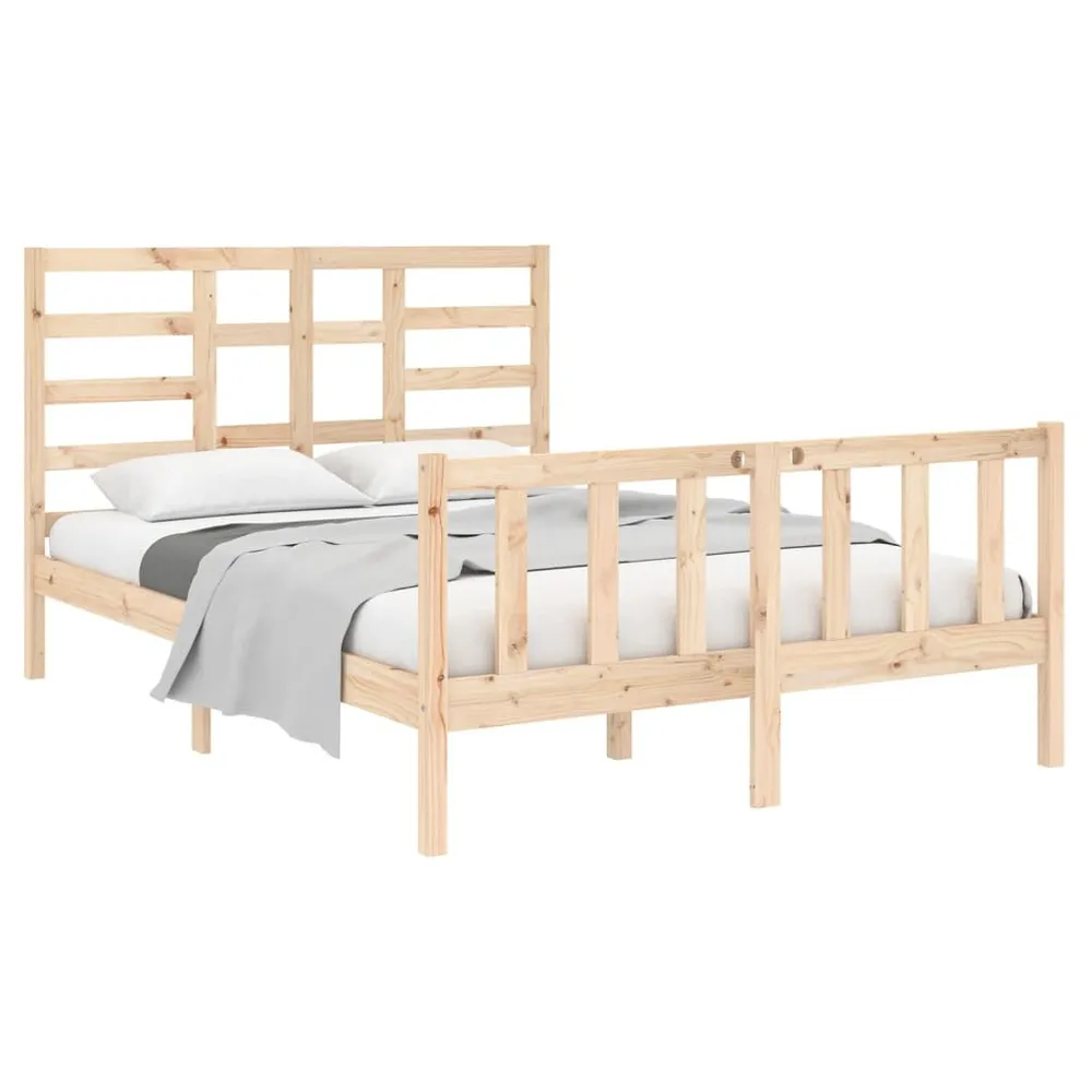 Estrutura de cama pequena casal 120x190 cm pinho maciço