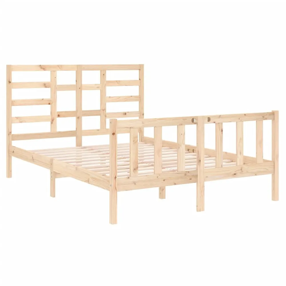 Estrutura de cama pequena casal 120x190 cm pinho maciço