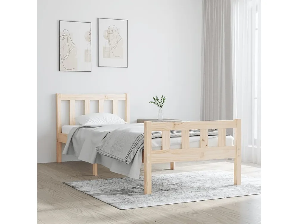 Estrutura de cama pequena solteiro 75x190 cm madeira maciç