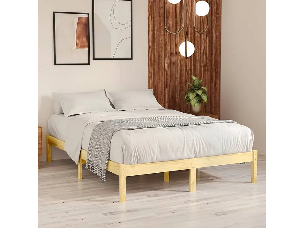 Estrutura de cama em pinho maciço 140x200 cm