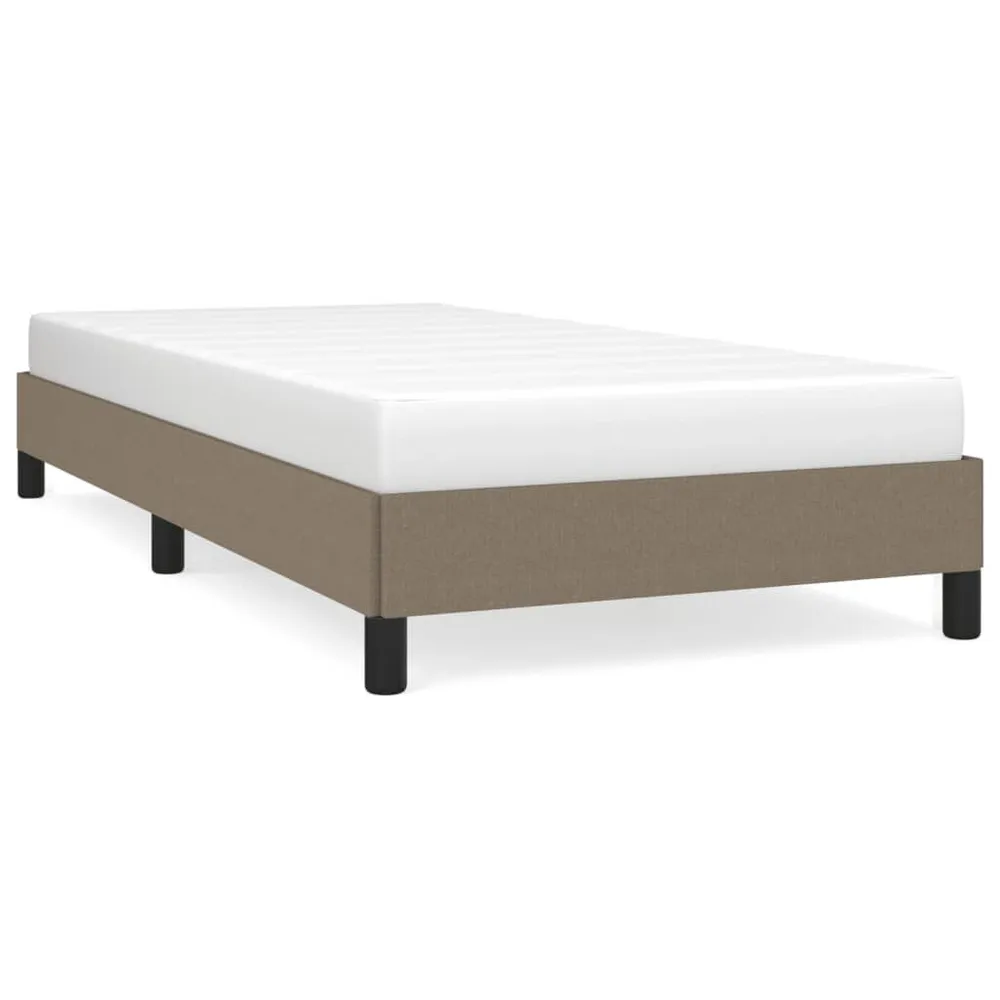 Estrutura cama sem colchão 100x200 cm tecido cinza-acastanhado
