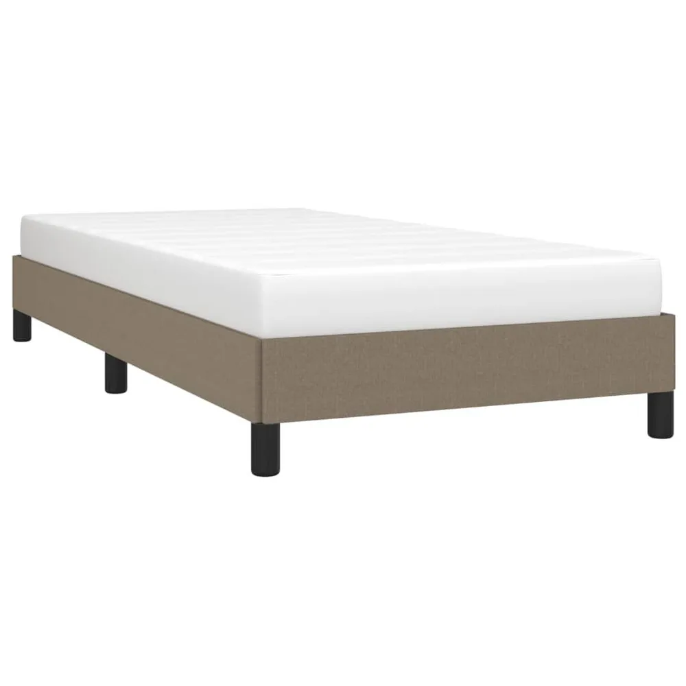 Estrutura cama sem colchão 100x200 cm tecido cinza-acastanhado