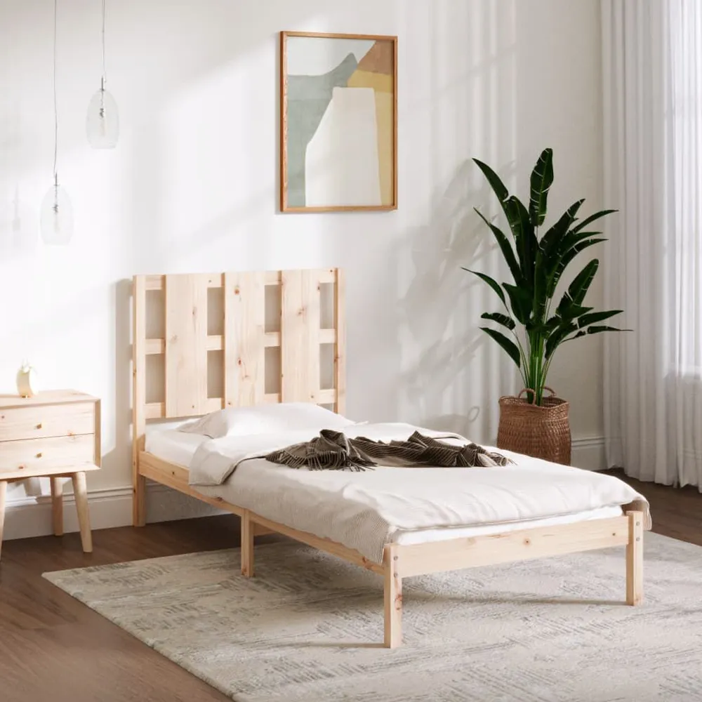 Estrutura de cama solteiro 90x190 cm madeira maciç