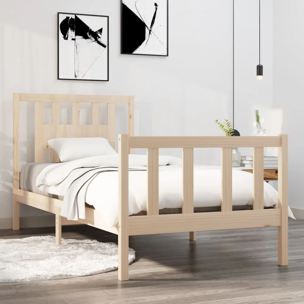 Estrutura de cama solteiro 90x190 cm madeira maciç