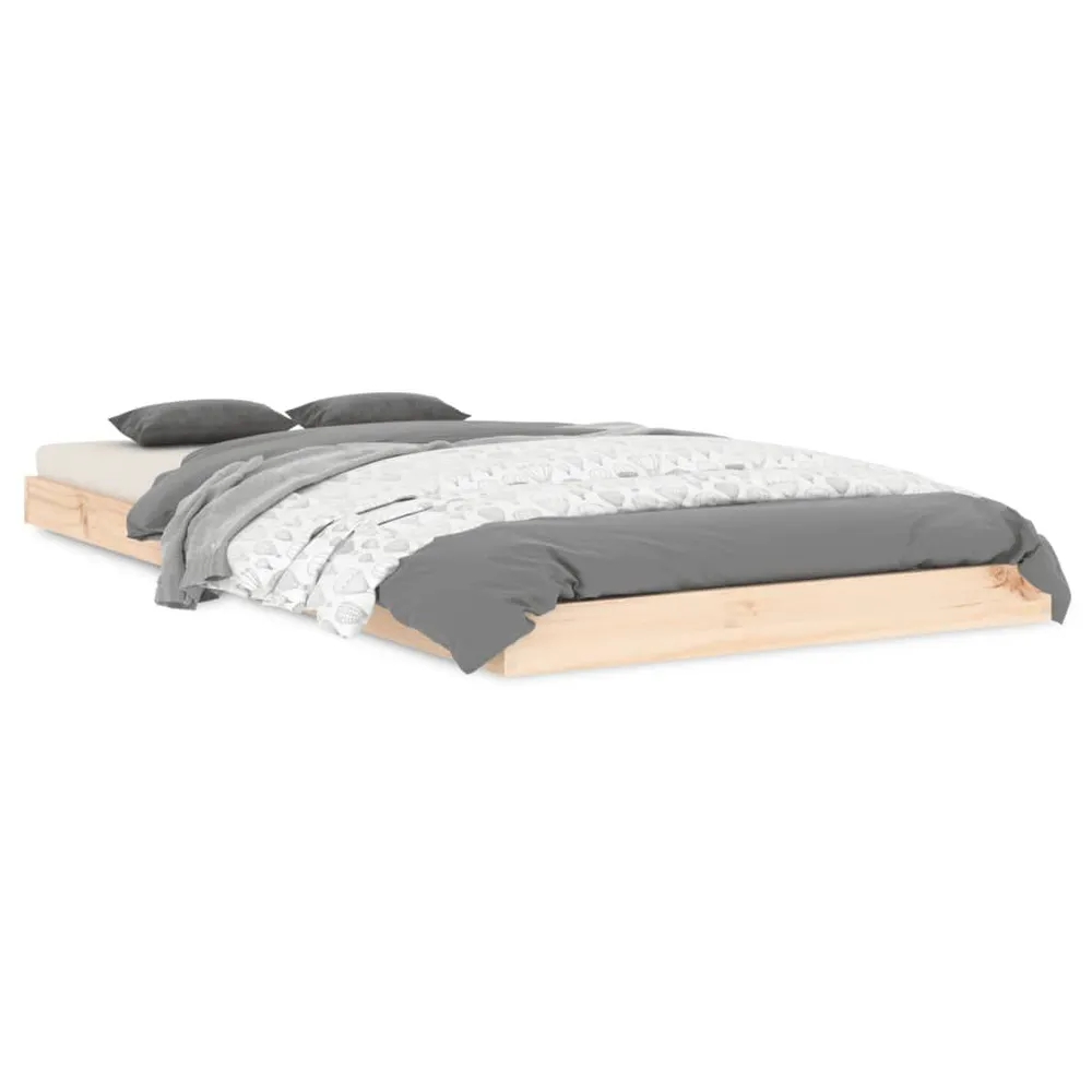 Estrutura de cama de solteiro 90x190 cm pinho maciço
